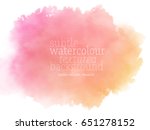 pink watercolor background | Shutterstock .eps vector #651278152