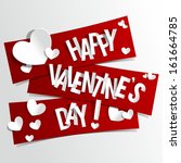happy valentines day card... | Shutterstock .eps vector #161664785