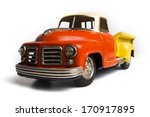Old Orange Toy Truck