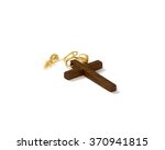 Old Wooden Cross Isolated On...