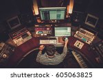 Sound engineer working in boutique recording studio