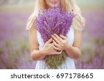 Beautiful Girl On The Lavender...