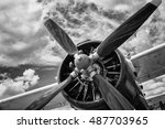 Close Up Of Old Airplane In...