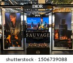 Small photo of AMSTERDAM, NETHERLANDS: September 9, 2019: Dior Sauvage ad with Johnny Depp. Dior recently pulls advertisement teaser from social media after Native Americans take offense.