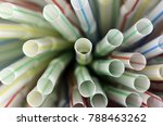 Background of Colored plastic straws
