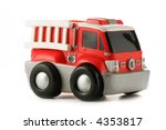 Red Fire Engine Toy Isolated...