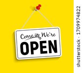 come in we are open sign vector ... | Shutterstock .eps vector #1709974822