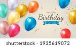 happy party birthday background ... | Shutterstock .eps vector #1935619072