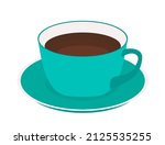 simple cup of black coffee icon.... | Shutterstock . vector #2125535255