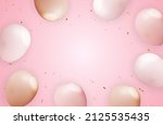 realistic 3d balloon background ... | Shutterstock . vector #2125535435