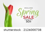 spring sale template background ... | Shutterstock . vector #2126000738