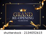 grand re opening card business... | Shutterstock . vector #2134052615