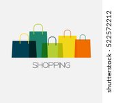 shopping bag design background. ... | Shutterstock .eps vector #522572212