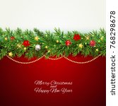 merry christmas and new year... | Shutterstock .eps vector #768298678