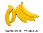 bunch of bananas isolated on... | Shutterstock . vector #95083165