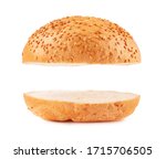 Burger buns empty isolated on white
