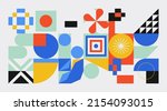 bauhaus inspired abstract... | Shutterstock .eps vector #2154093015