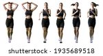 set of active woman speed... | Shutterstock . vector #1935689518