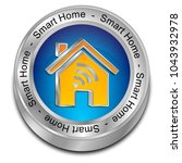smart home button   3d... | Shutterstock . vector #1043932978