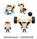 businessman breaking free  ... | Shutterstock .eps vector #126603248