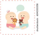 cute baby.vector illustration | Shutterstock .eps vector #604333358