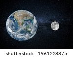 Earth And Moon   Size Of...