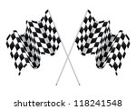checkered flags isolated on... | Shutterstock .eps vector #118241548
