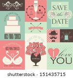 vector collection of wedding... | Shutterstock .eps vector #151435715