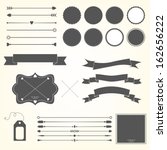 vector set of design elements | Shutterstock .eps vector #162656222