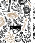 traditional provence herbs... | Shutterstock .eps vector #2007366818
