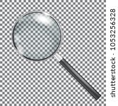 magnifying glass isolated with... | Shutterstock . vector #1053256328