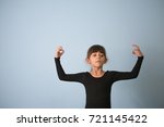girl child meditation | Shutterstock . vector #721145422