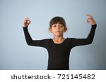 girl child meditation | Shutterstock . vector #721145482