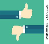 thumbs up and thumbs down  like ... | Shutterstock .eps vector #252738628