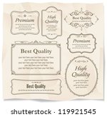 calligraphy on retro paper | Shutterstock .eps vector #119921545