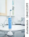 electric toothbrush on table in ... | Shutterstock . vector #1846121095