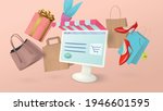 online shopping on your home... | Shutterstock .eps vector #1946601595