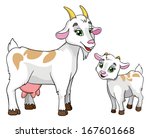 Goat And Kid  Vector...
