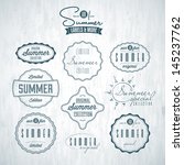set of summer related vintage... | Shutterstock .eps vector #145237762