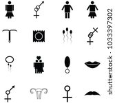 man and woman icon set | Shutterstock .eps vector #1033397302
