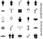 man and woman icon set | Shutterstock .eps vector #1038794428
