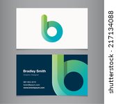 business card with alphabet... | Shutterstock .eps vector #217134088