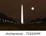 Washington Memorial At Night In ...