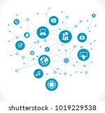 internet concept. social... | Shutterstock .eps vector #1019229538