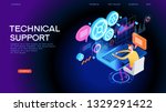 technical support illustration... | Shutterstock .eps vector #1329291422