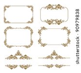 vector set of decorative... | Shutterstock .eps vector #90979838