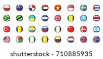  round glossy national flag of... | Shutterstock .eps vector #710885935