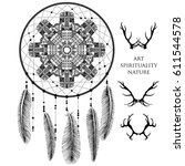 Hand Drawn Native American...