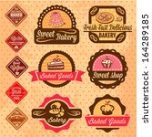 elegant vector bakery labels... | Shutterstock .eps vector #164289185
