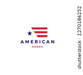 american flag house home... | Shutterstock .eps vector #1270186252